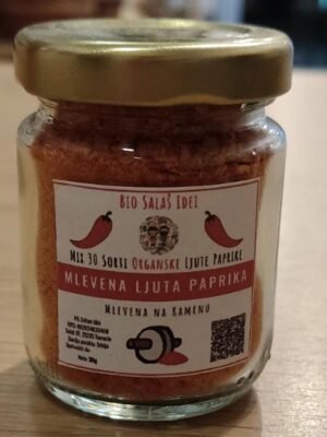 Ljuta Mlevena Paprika iz Organskog Uzgoja Bio Salaš Idei 15gr