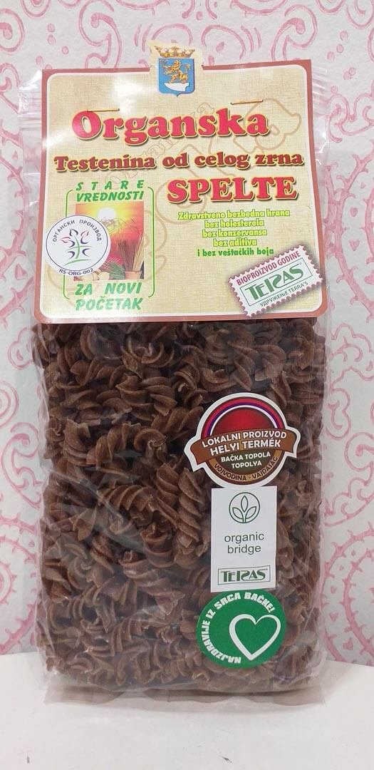 Organska Testenina od Spelte Spirala 400g Organska Testenina Spelt Spirala