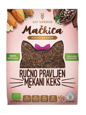 Organski Keks Mackica Kakao Badem 45g
