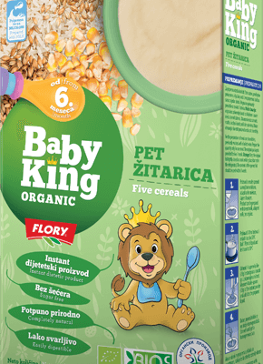 Organske Cerealije od 5 Žitarica Baby King 200g