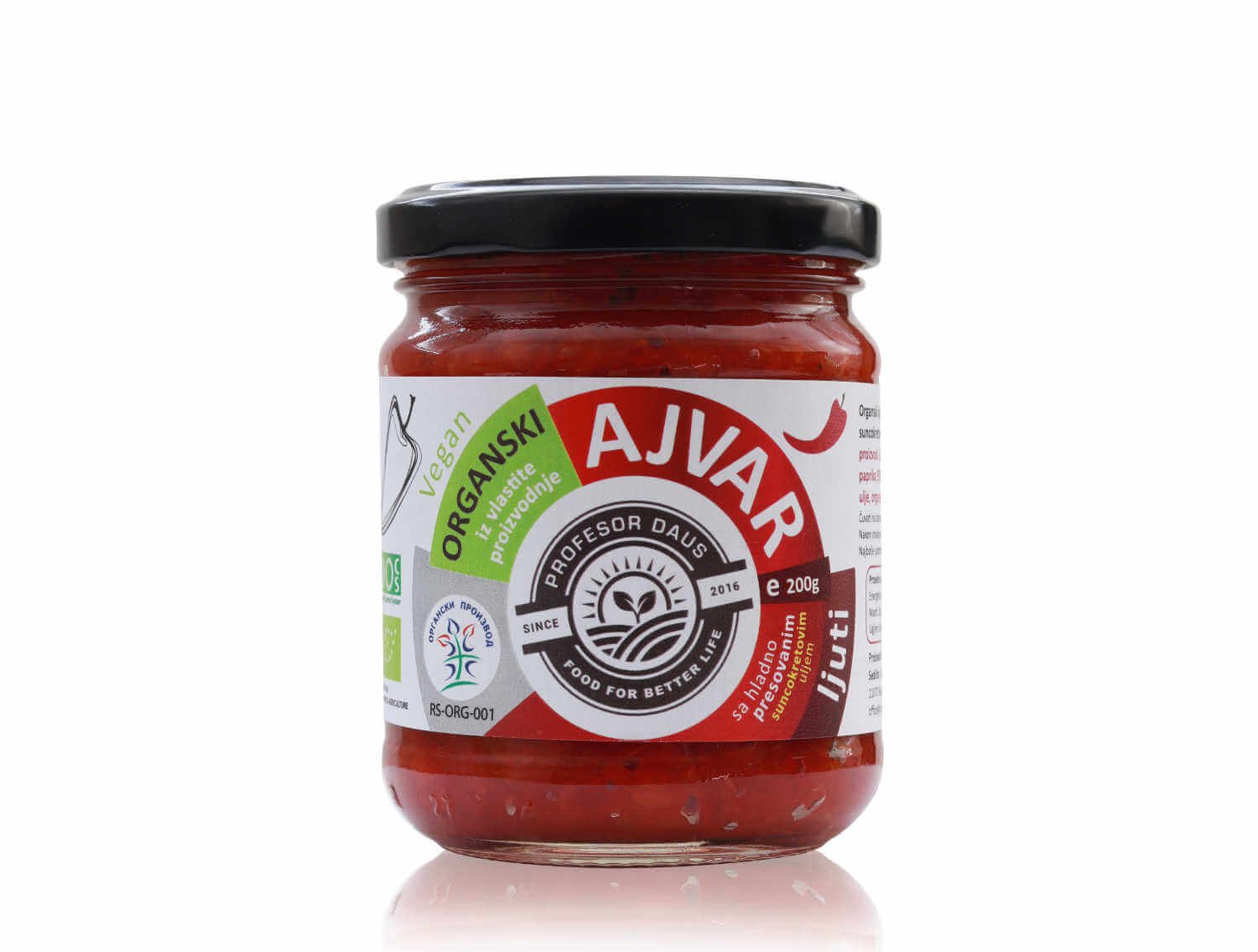organski ajvar ljuti profesor daus 200g organski ajvar ljuti profesor daus 200g