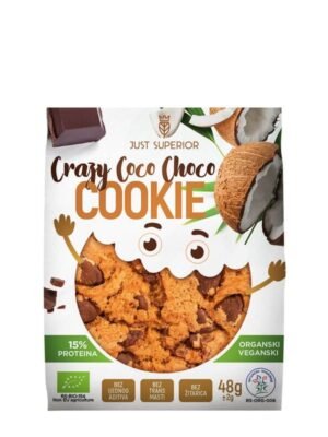Organski Keks od Badema sa Kokosom i Čokoladom Just Superior 48g