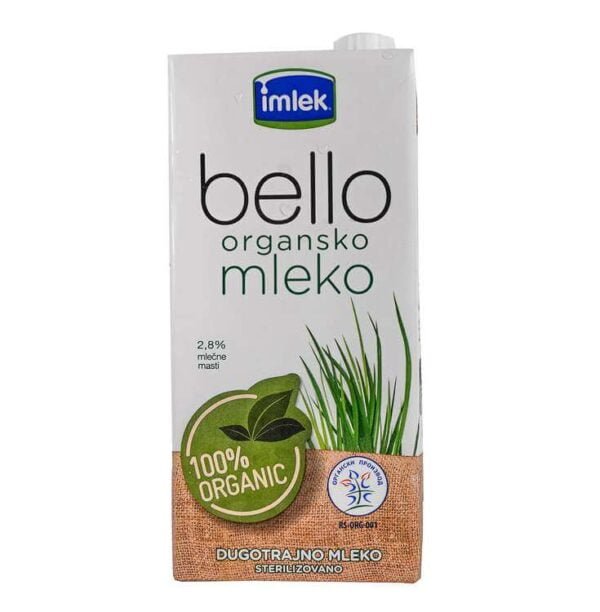 organsko mleko trajno bello 1L