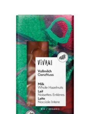 Organska Mlečna Čokolada Celi Lešnici Vivani 100g