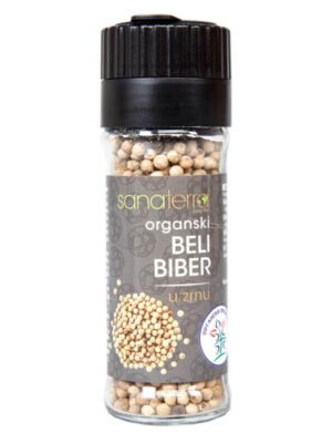 Organski Beli Biber Zrno sa Mlinom Sanaterra 50g