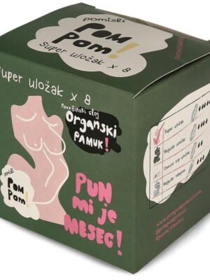 Ekološki Super Ciklusni Ulošci sa Krilcima Pom Pom 8 komada