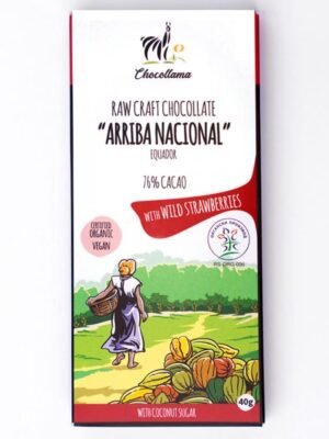 Organska Crna Čokolada 76% Divlje Jagode Chocollama 40g