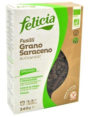 Organska Testenina Fusili od Heljde Bez Glutena Felicia 340g