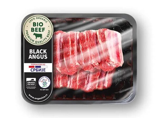 Organska juneca rebra Black Angus bio beef 500g