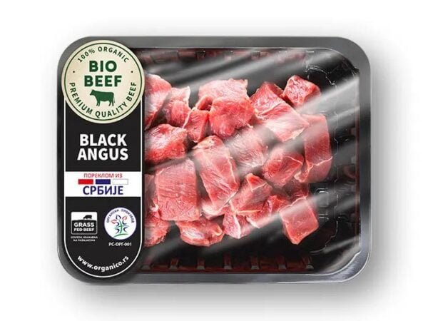 Organsko junece meso za gulas Black Angus bio beef 500g