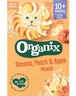 Organski Musli Banana, Breskva i Jabuka sa Žitaricama Organix 200g