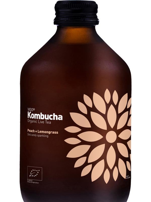 Organska Kombuha Breskva i Limunska Trava Vigo 330ml Organska Kombuha Breskva i Limunska Trava Vigo 330ml